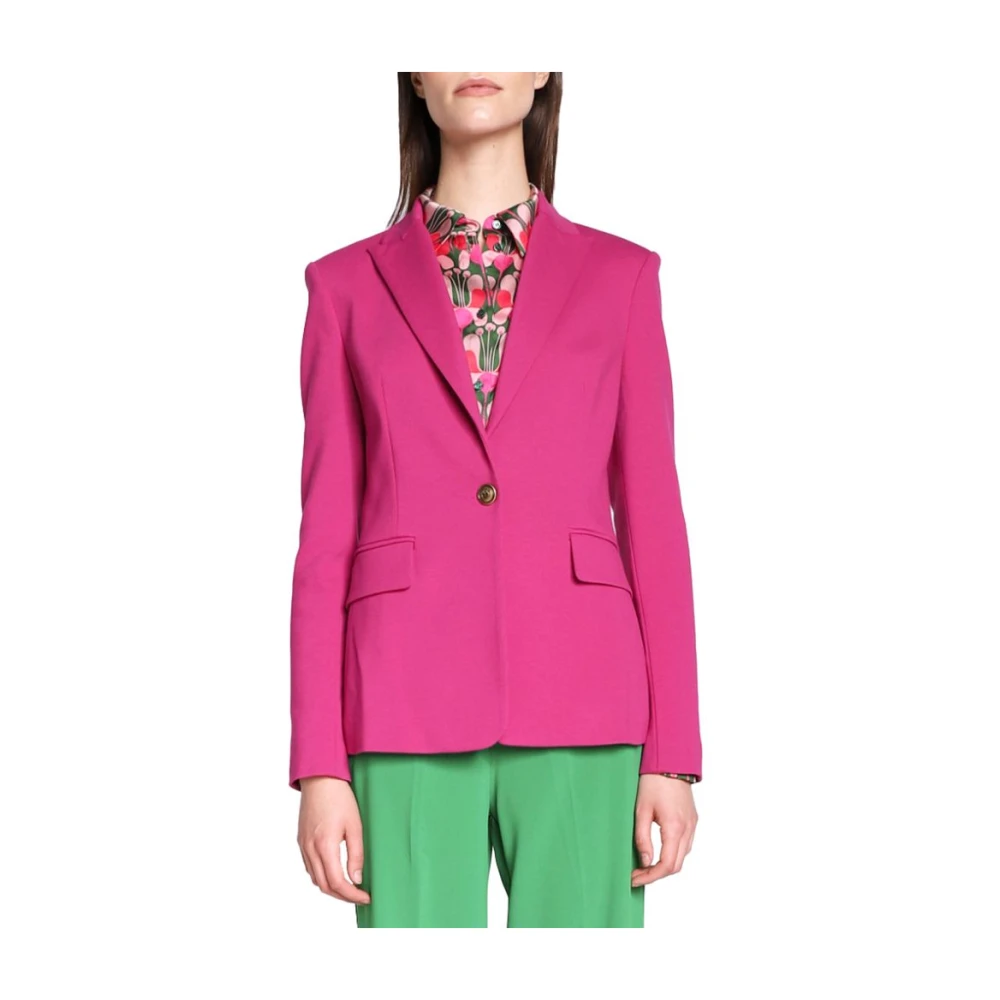 Pinko Fuchsia Viscose Blazer voor vrouwen Pink Dames