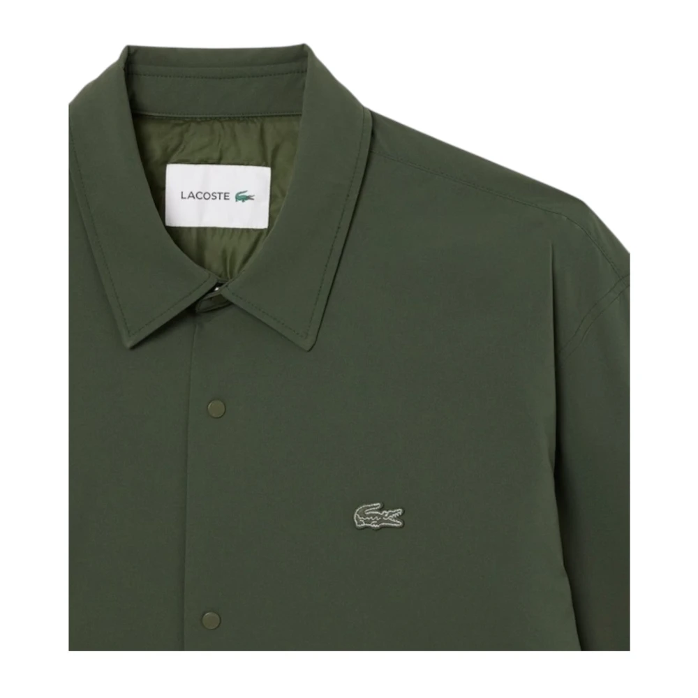 Lacoste Gewatteerd Waterafstotend Overshirt Groen Green Heren