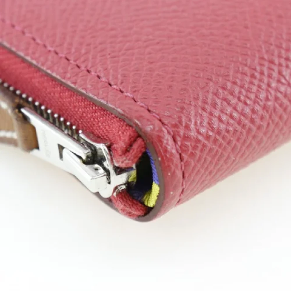 Hermès Vintage Pre-owned Leather wallets Red Dames