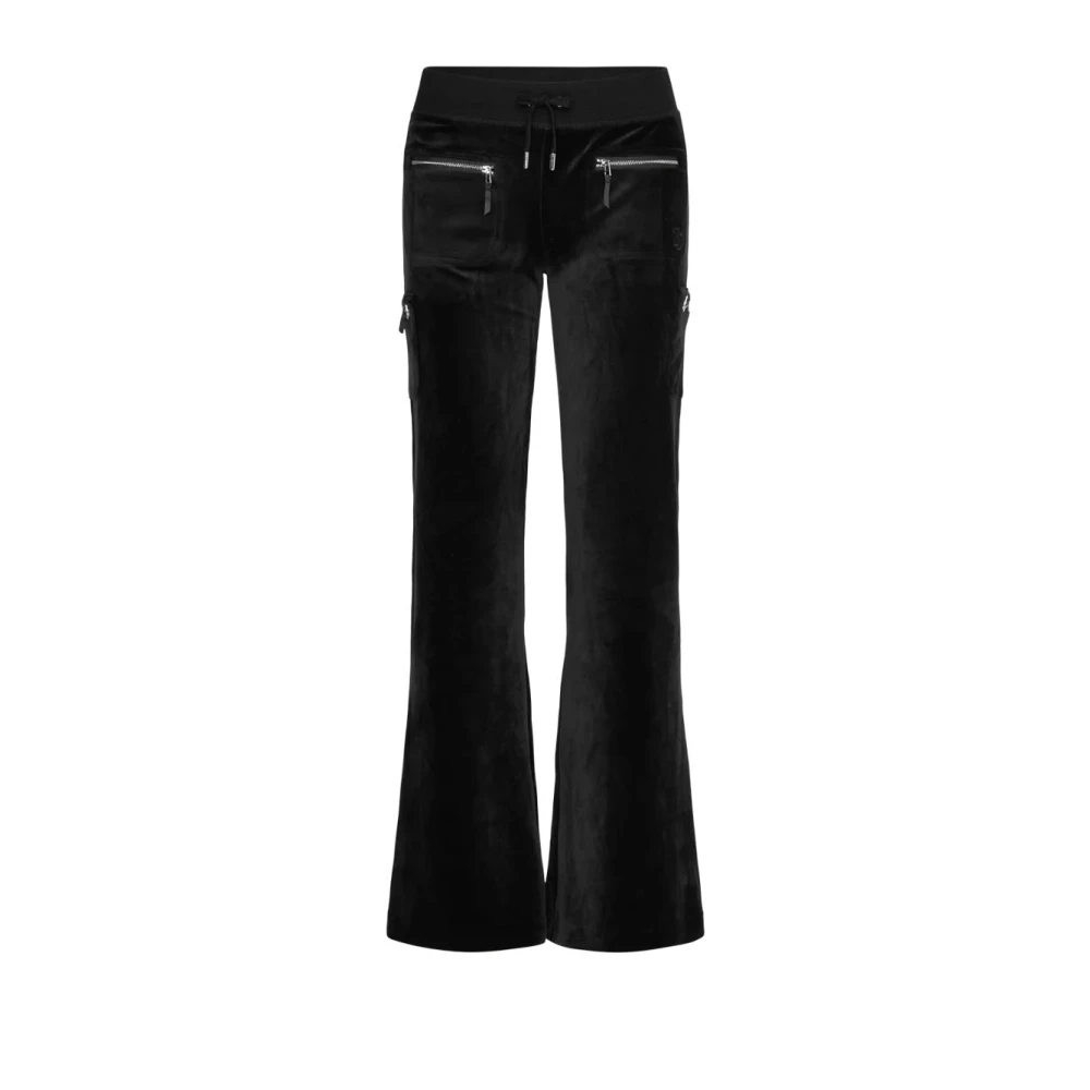 Juicy Couture Fluwelen Cargo Broek Polyester Mix Black Dames