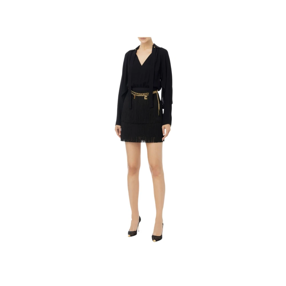 Elisabetta Franchi Elegante Jurk voor Speciale Gelegenheden Black Dames