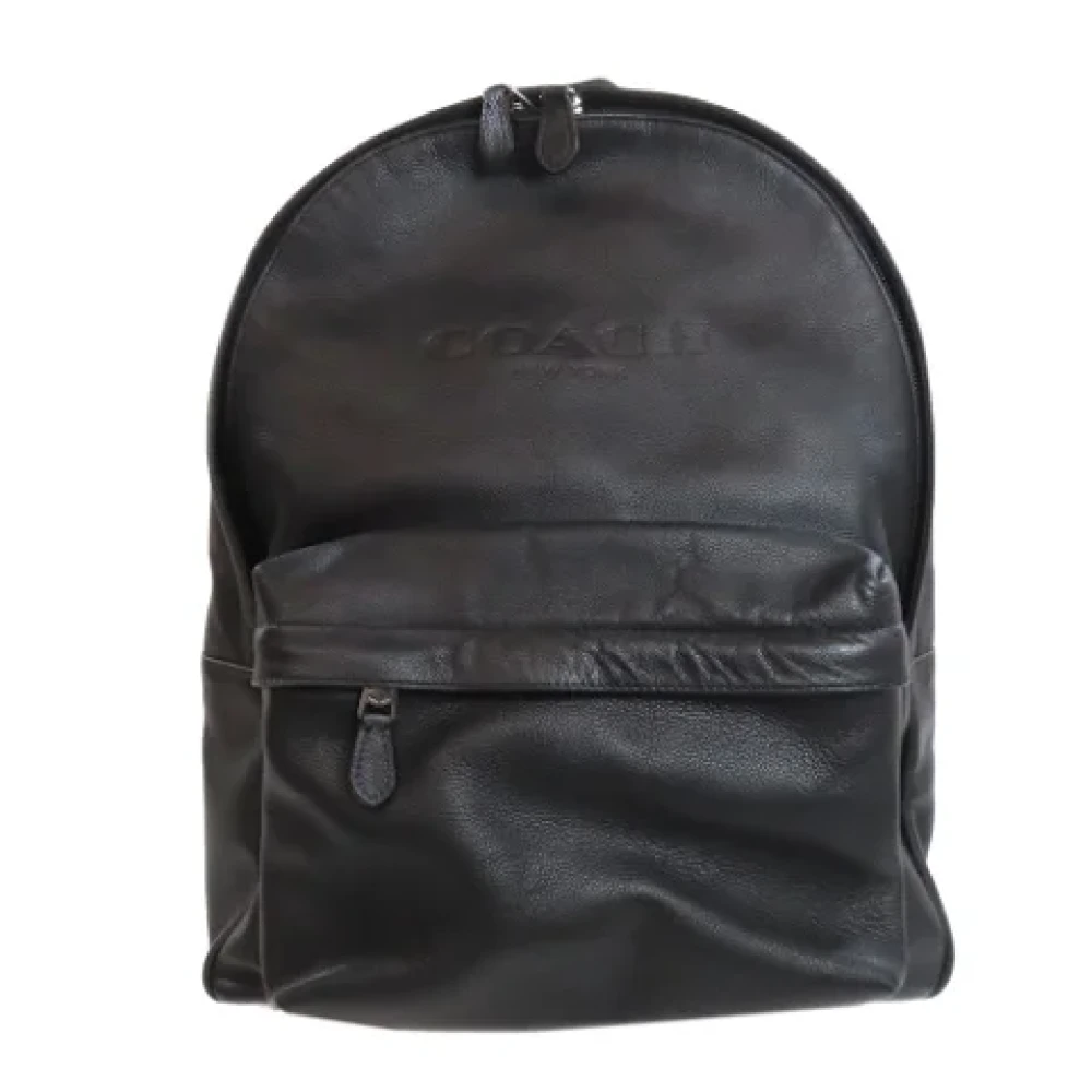 Coach Pre-owned Leather backpacks Black Dames