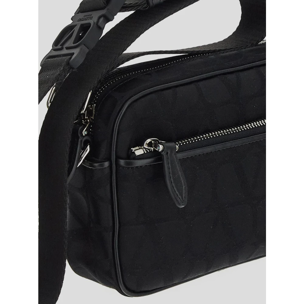 Valentino Garavani Canvas Crossbody Tas Black Heren