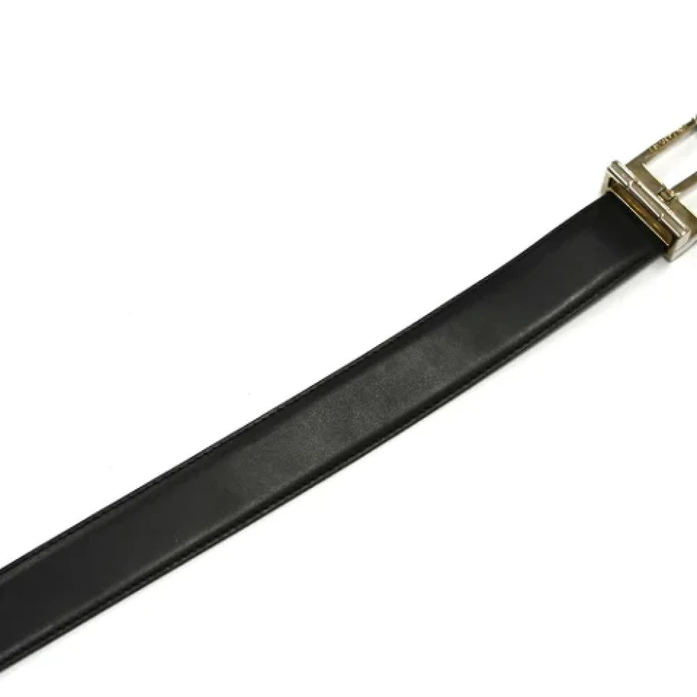 Bvlgari Vintage Pre-owned Leather belts Black Heren