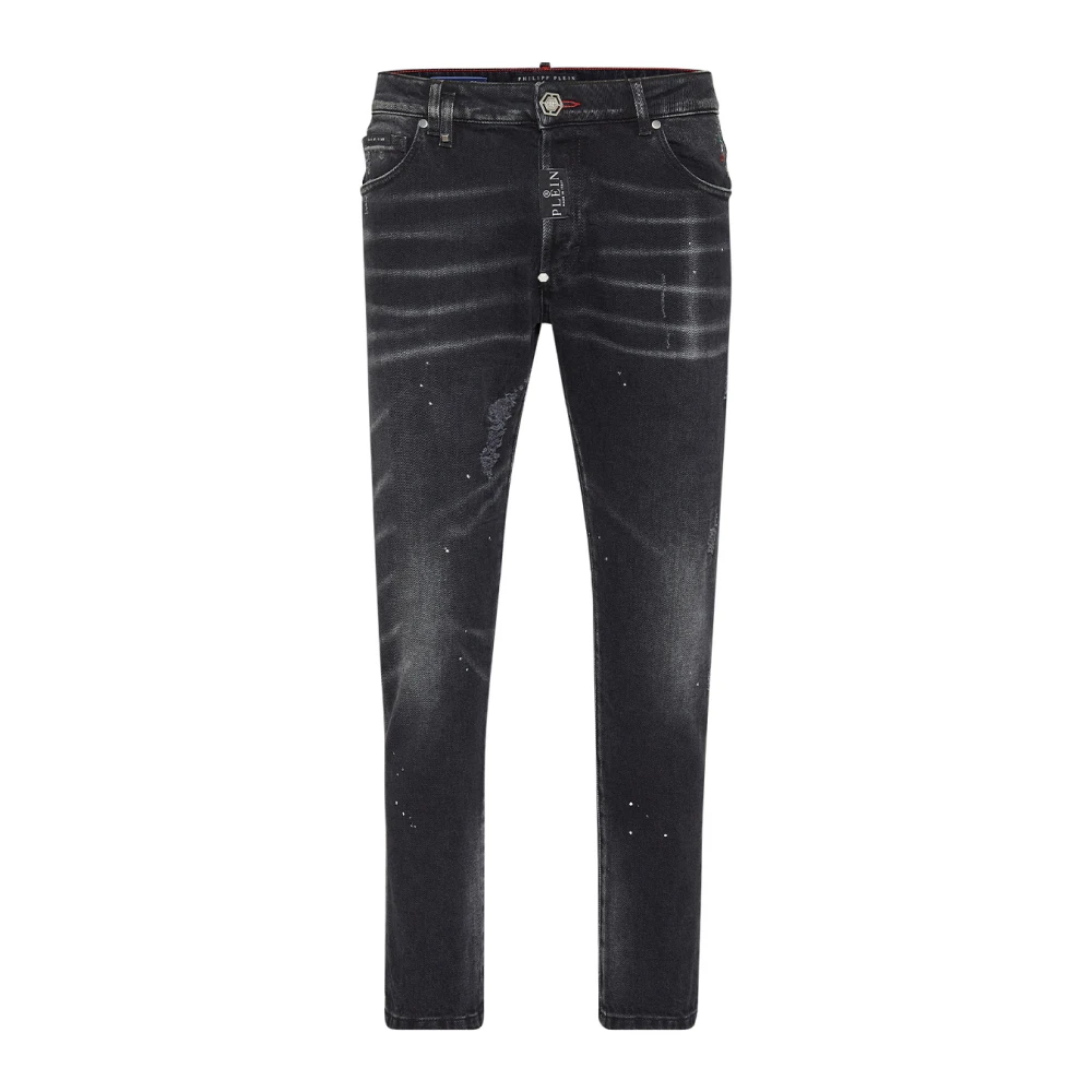 Philipp Plein Men's Gray Denim Skinny Trousers