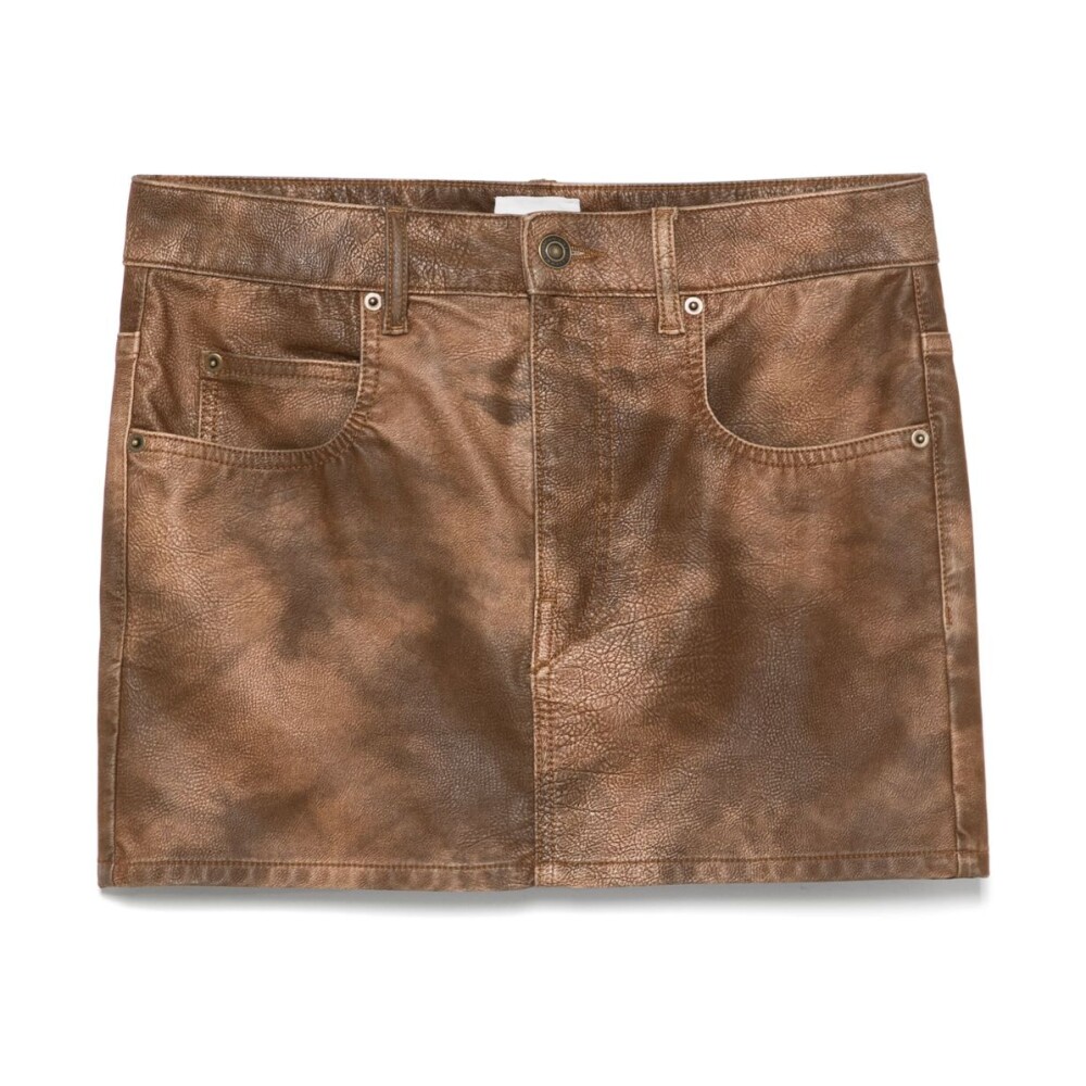 ミニスカート Isabel Marant Etoile Brown Kimmy Mini Skirt In Faux Leather KIMMY SKIRT Woman tabacco | ISABEL MARANT Official online store