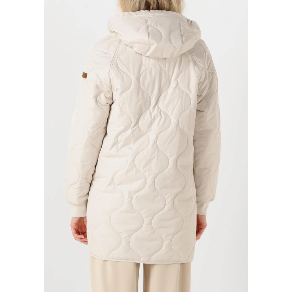 Moscow Elegante Gewatteerde Jas voor Vrouwen Beige Dames