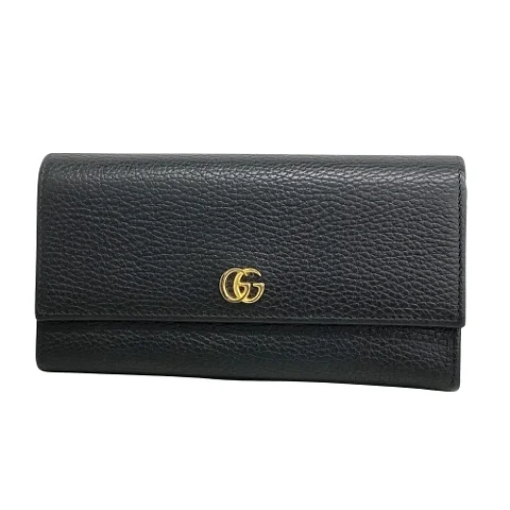 Gucci Vintage Pre-owned Leather wallets Black Dames