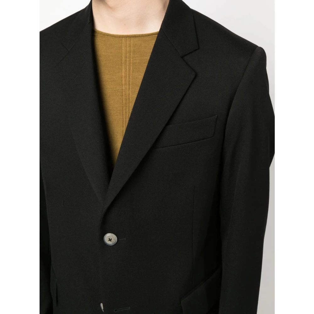 Lanvin Klassieke Zwarte Wollen Blazer Black Heren