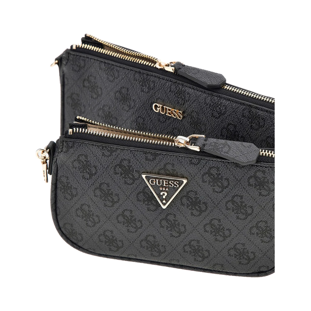 Guess Elegante zwarte handtas met gouden details Black Dames