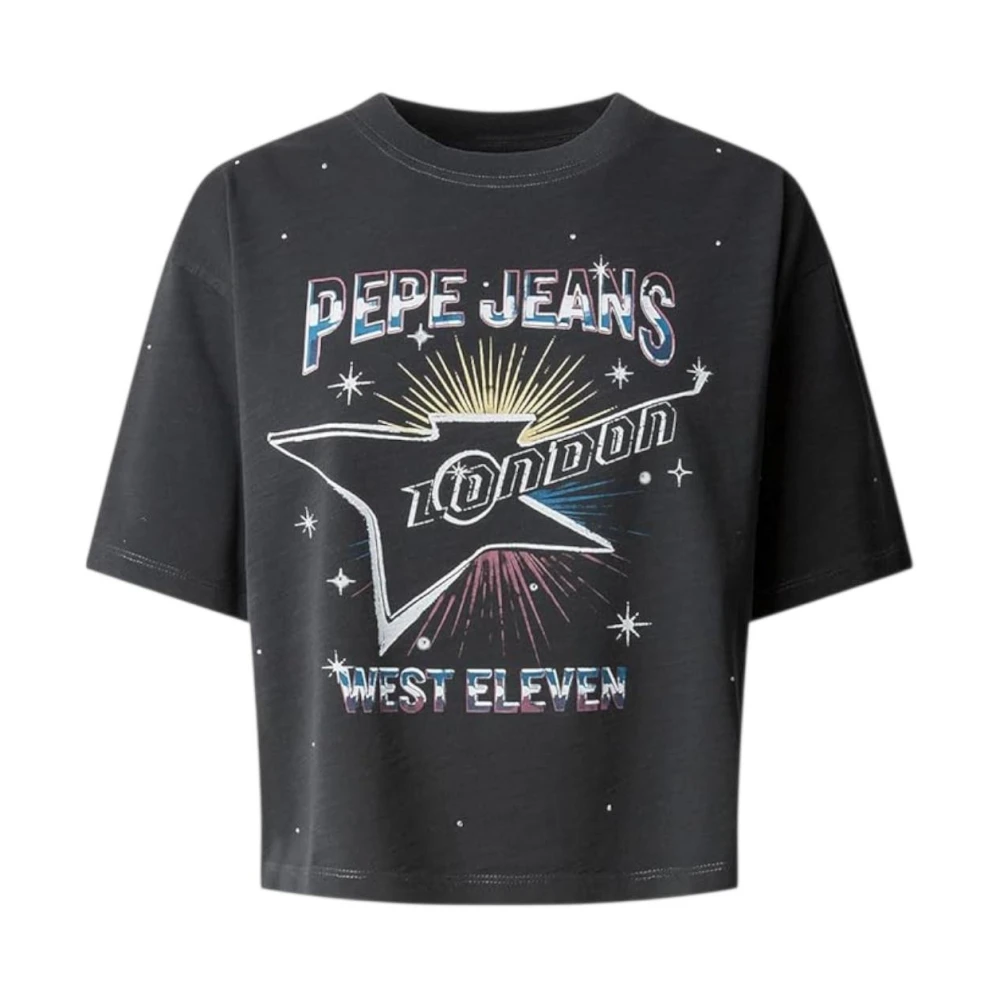Pepe Jeans Women's Black Louise T-Shirt - T-Shirts - M - Tops