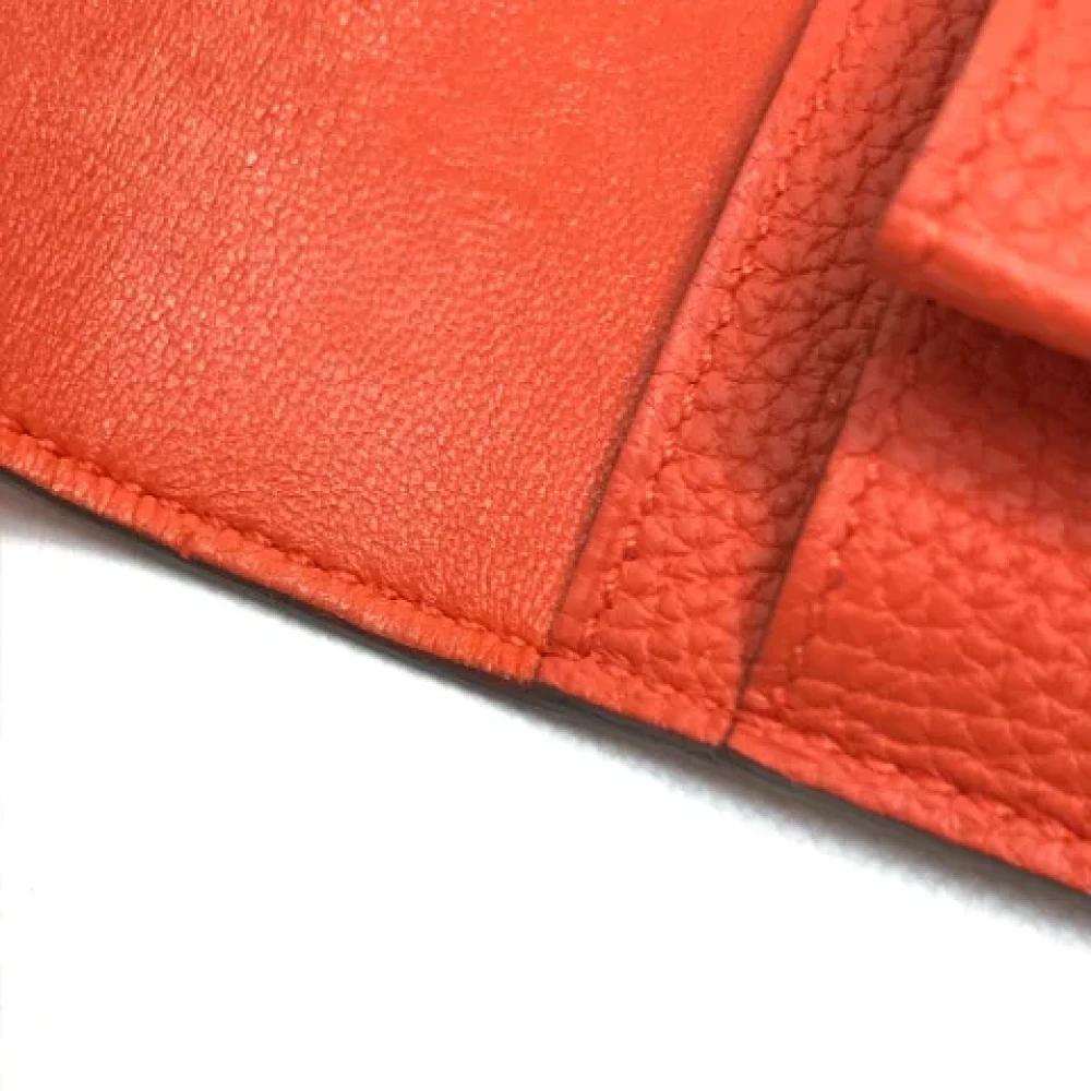 Hermès Vintage Pre-owned Leather wallets Orange Dames