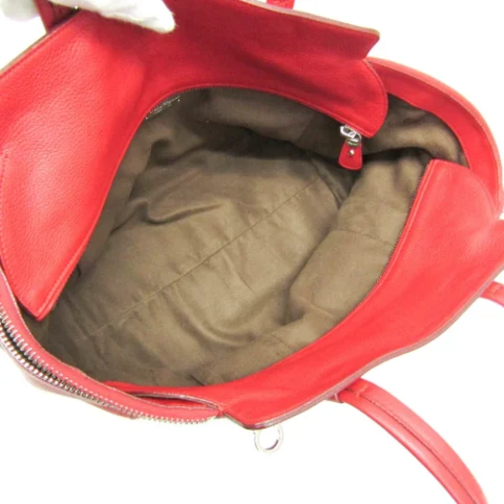 Salvatore Ferragamo Pre-owned Leather totes Red Dames
