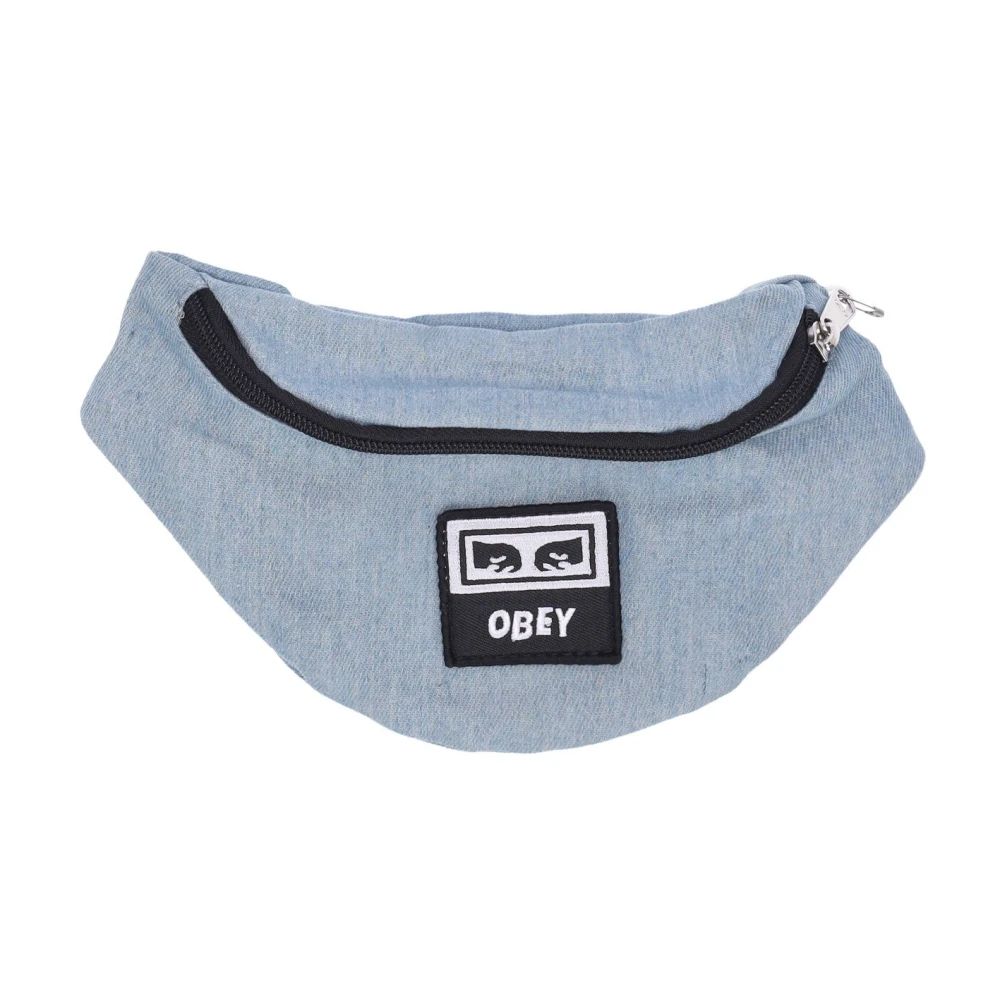 Obey Blue Denim Hip Bag With Top Pocket - Male - Bum Bags - One Size - Bags