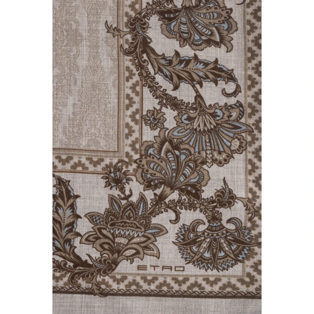 ETRO Gedrukte sjaal Gray Heren