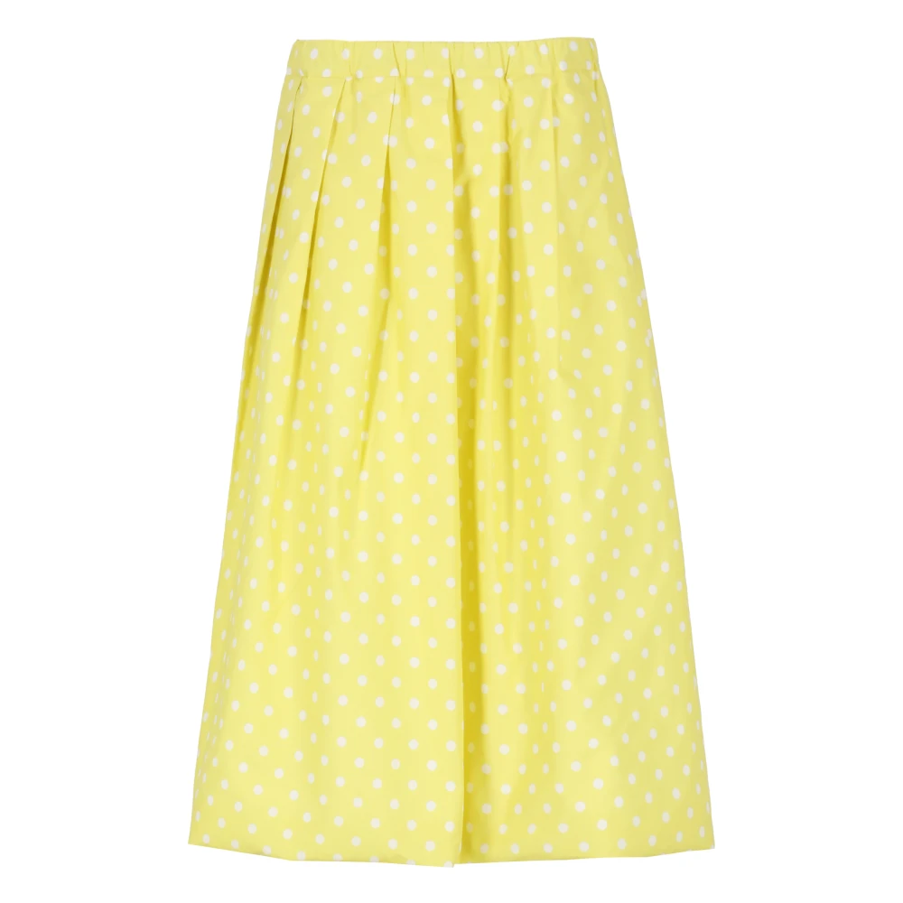 Fabiana Filippi Gul Bomullskjol med Polka Dots Yellow, Dam