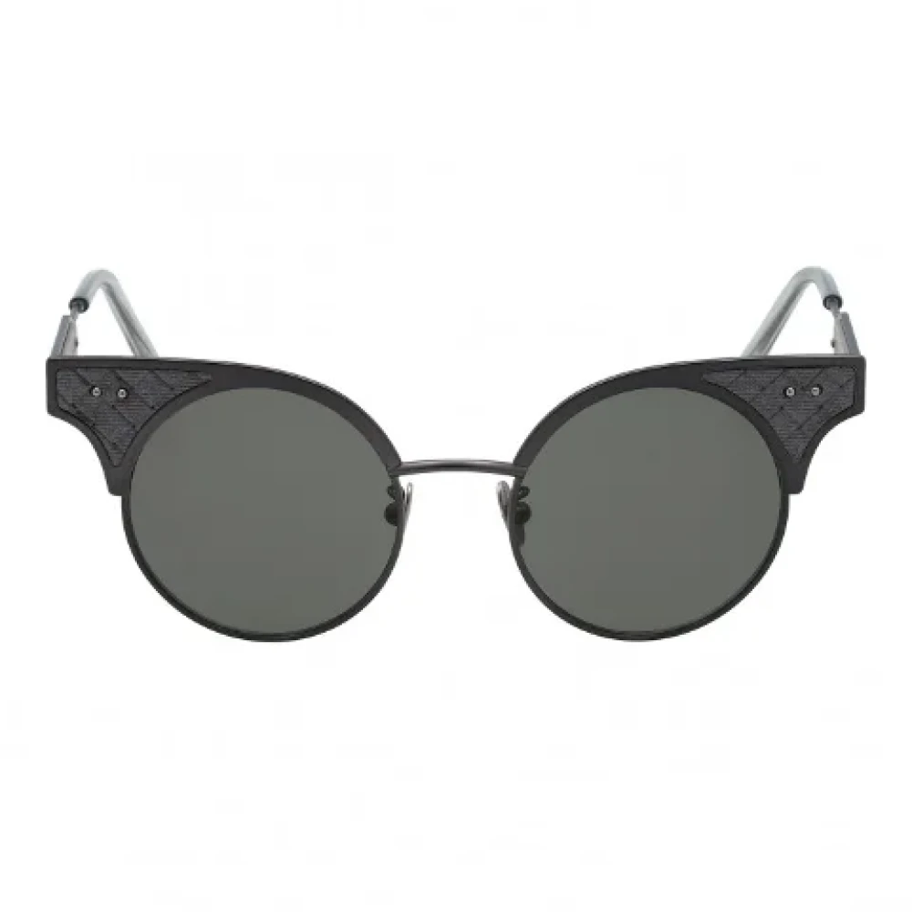Bottega Veneta Vintage Pre-owned Metal sunglasses Black Dames