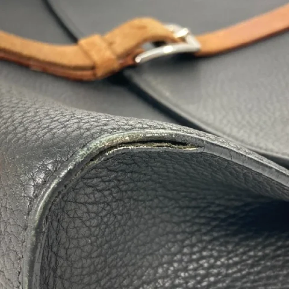 Hermès Vintage Pre-owned Leather briefcases Black Heren