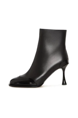 Gloss Cap Toe Stiletto Ankelboot
