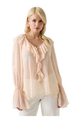 ADELA LS RUFFLES BLOUSE