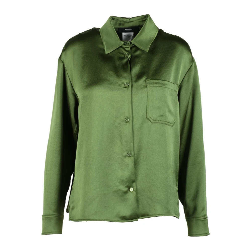 Max Mara Weekend Stijlvolle Polyester Overhemd Green Dames