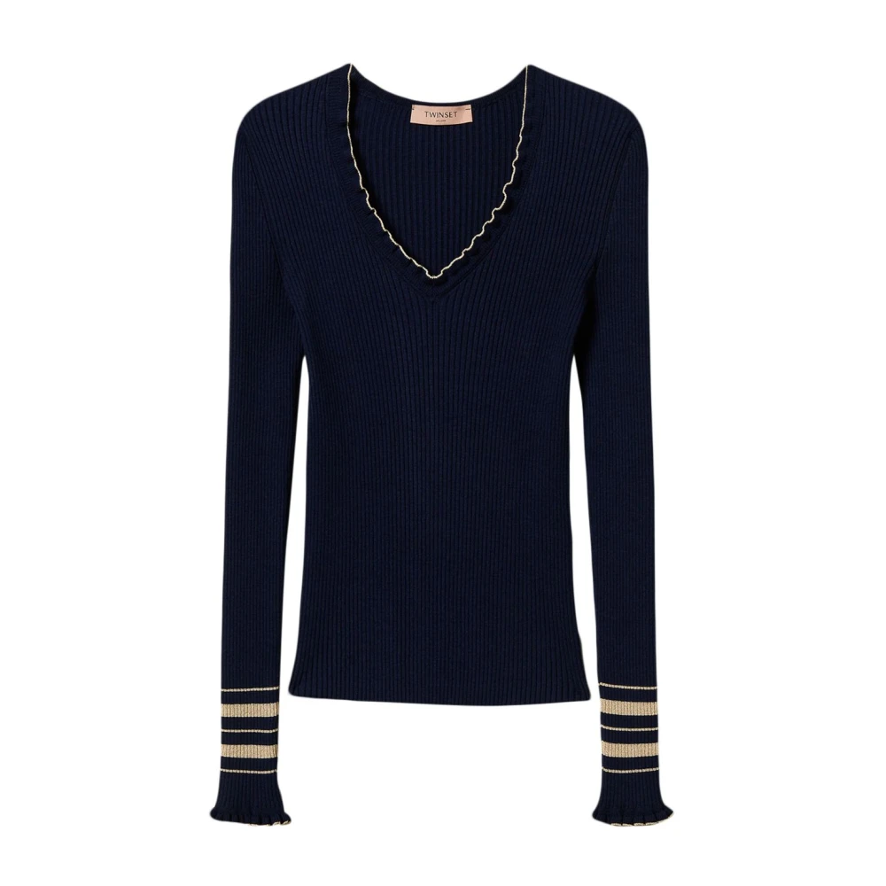 Twinset Stijlvolle Sweater Set Blue Dames