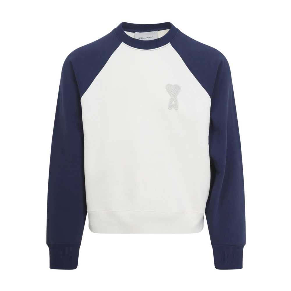 Ami Paris Mannelijk Multicolor Hoodies & Sweatvesten Heren, Veelkleurig, L, Katoen, Boxy Fit Sweatshirt