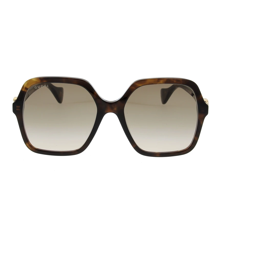Gucci Vierkante zonnebril met iconisch GG-logo Brown Dames