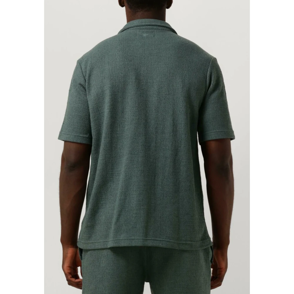 Pure Path Groen Casual Overhemd met Borduursel Green Heren