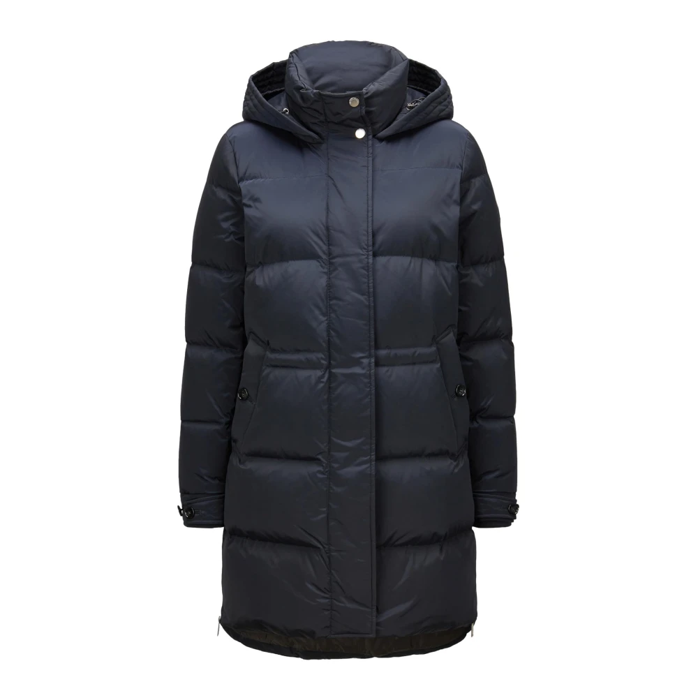 Woolrich Gewatteerde jas met capuchon en zakken Blue Dames