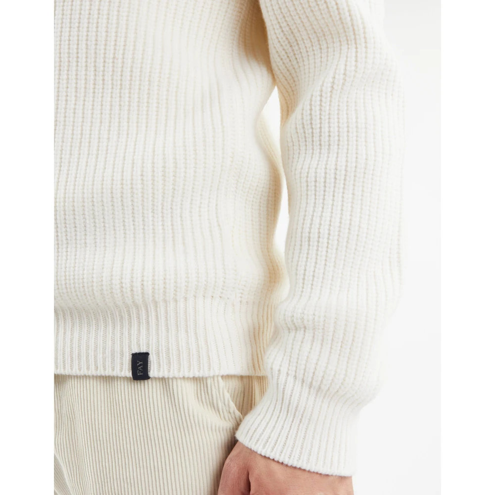 Fay Witte Sweater Collectie White Heren