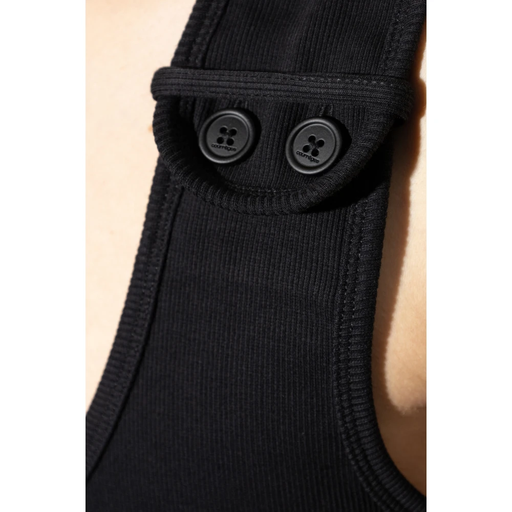 Courrèges Mouwloze top Black Heren