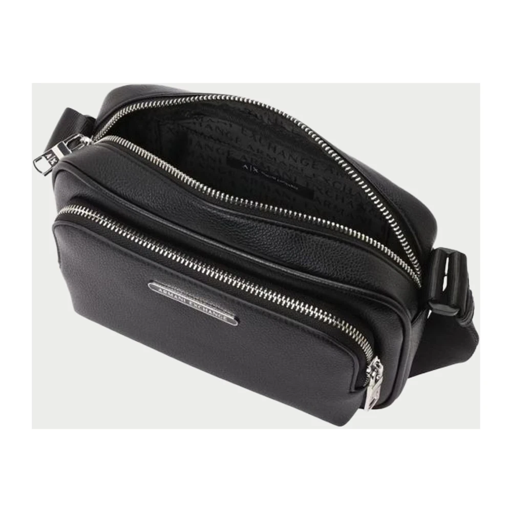 Armani Exchange Zwarte Schoudertas met Rits Black Heren