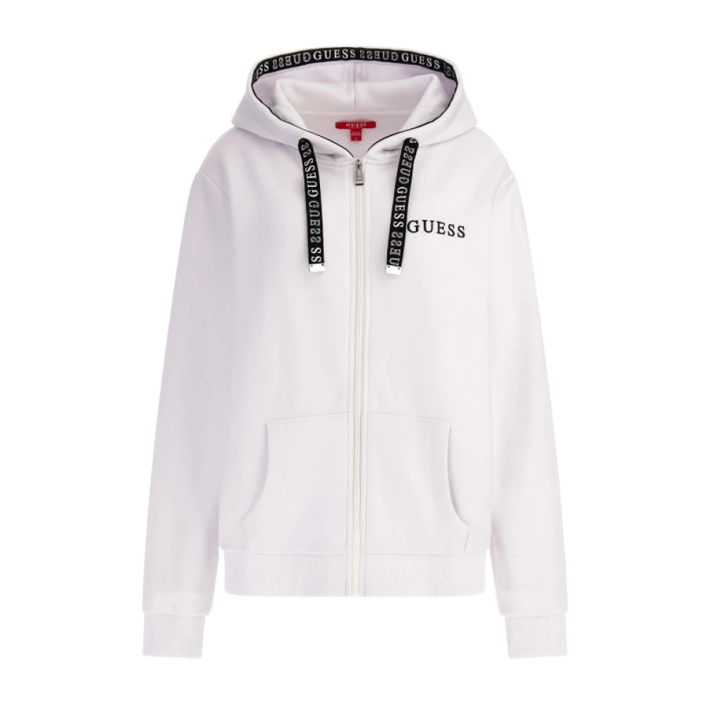 Guess Witte Hoodie met Rits White Dames