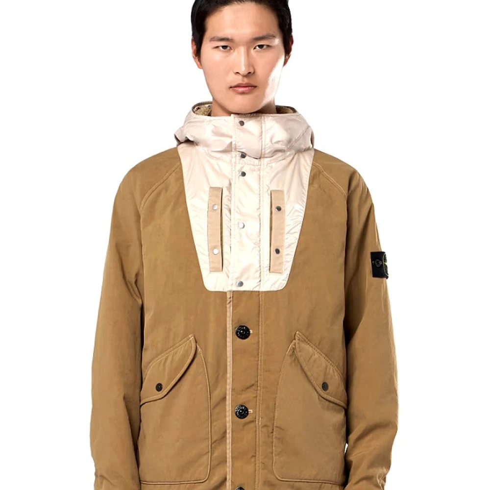 Stone Island Nylon Panama Hoodie met Zijde Multicolor Heren
