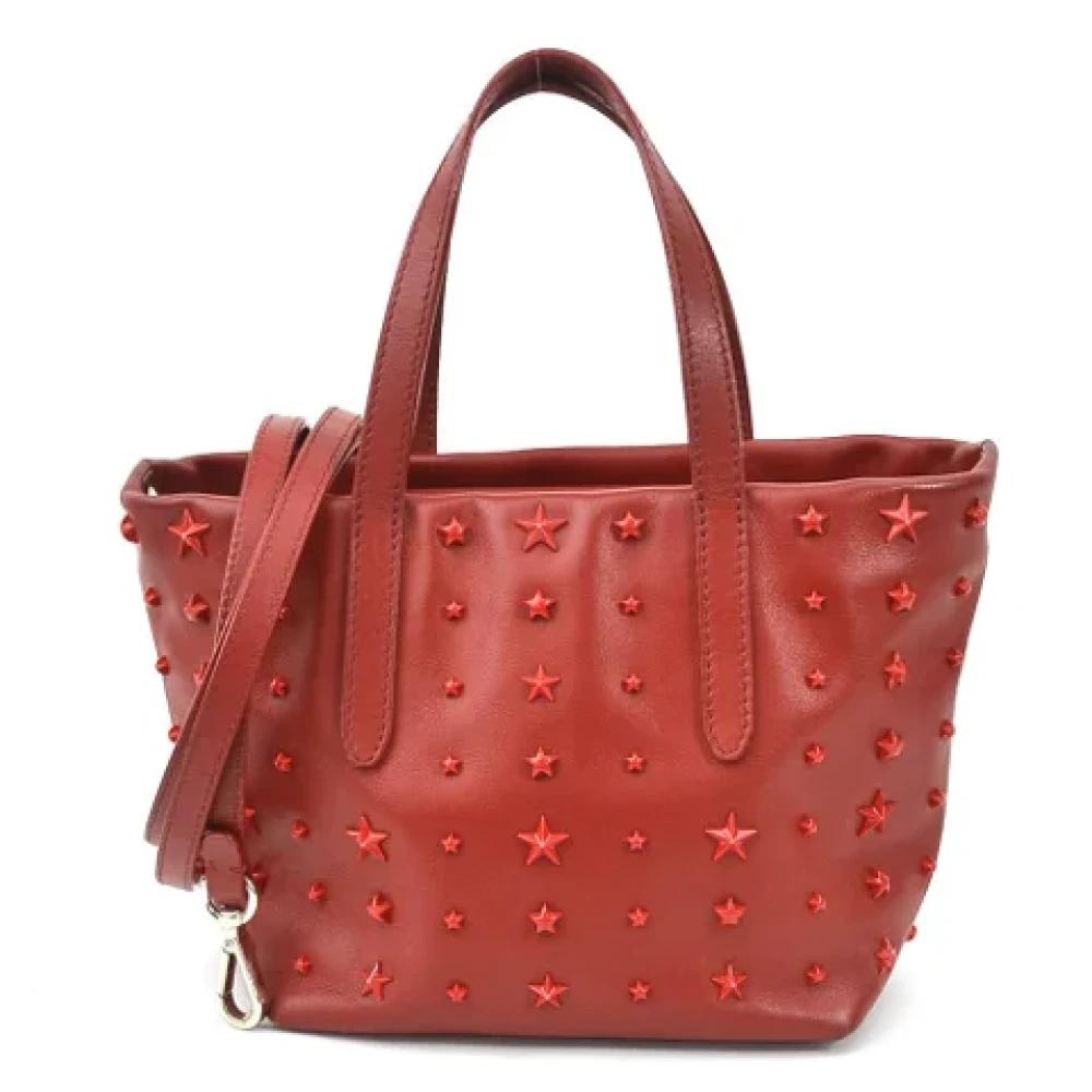 Jimmy Choo Pre-owned Fabric handbags Red Dames