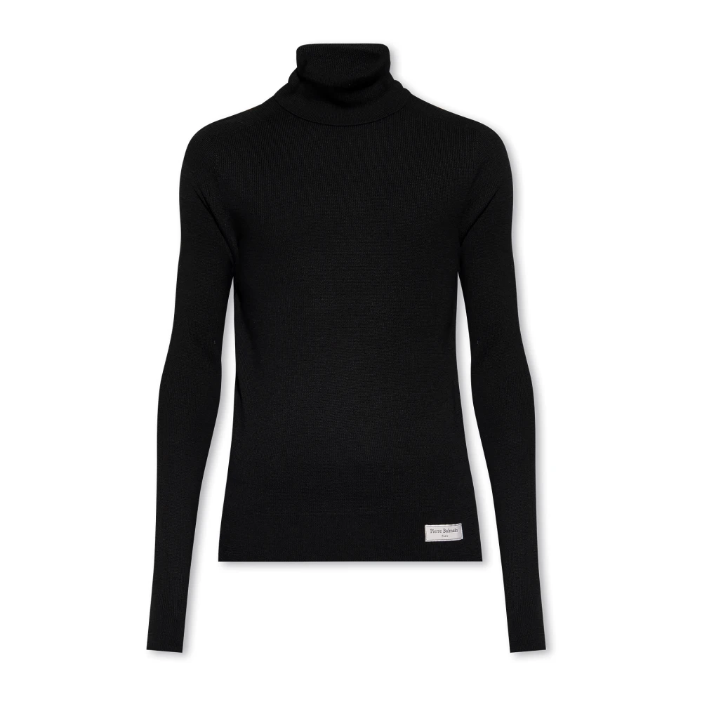 Balmain Men's Black Wool Turtleneck - Turtlenecks - L - Knitwear