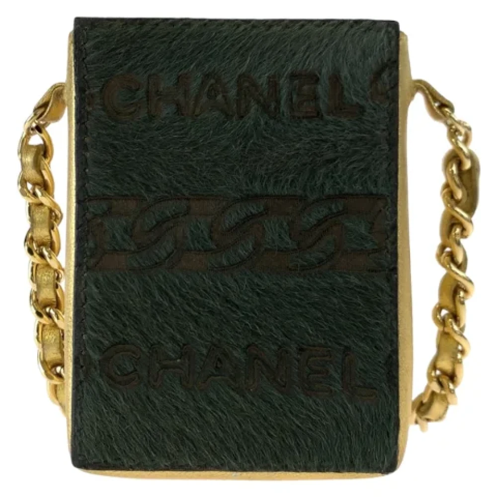 Chanel Vintage Pre-owned Leather crossbody-bags Green Dames