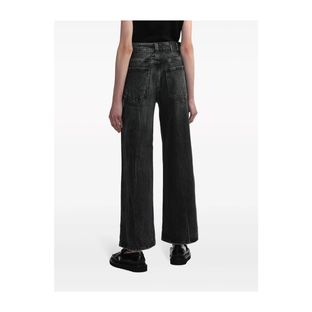 Haikure Wide-leg jeans Black Dames