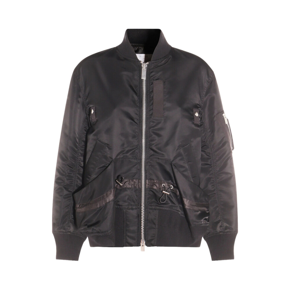 【関税・送料込】sacai ティアードプリーツ ボンバージャケット sacai/サカイより製品染め加工ボンバージャケットが買取入荷