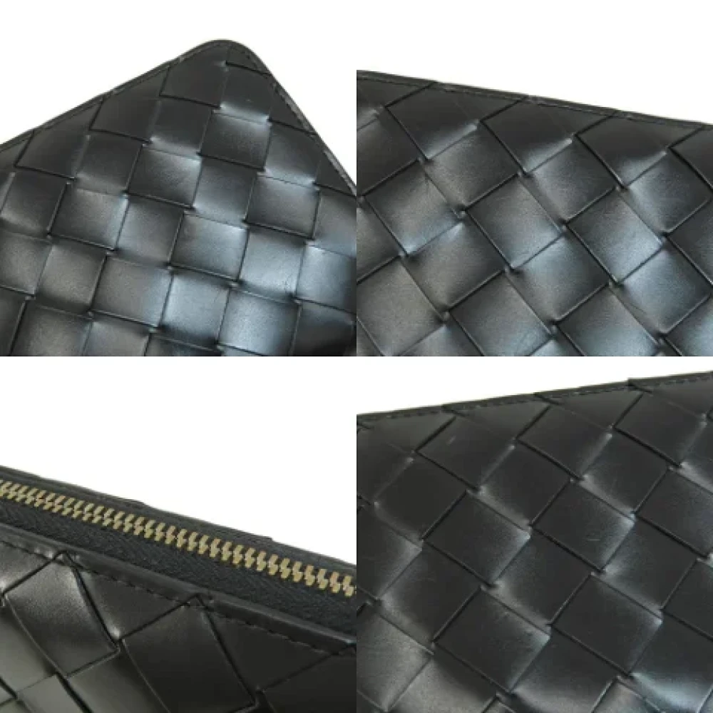 Bottega Veneta Vintage Pre-owned Leather wallets Black Dames