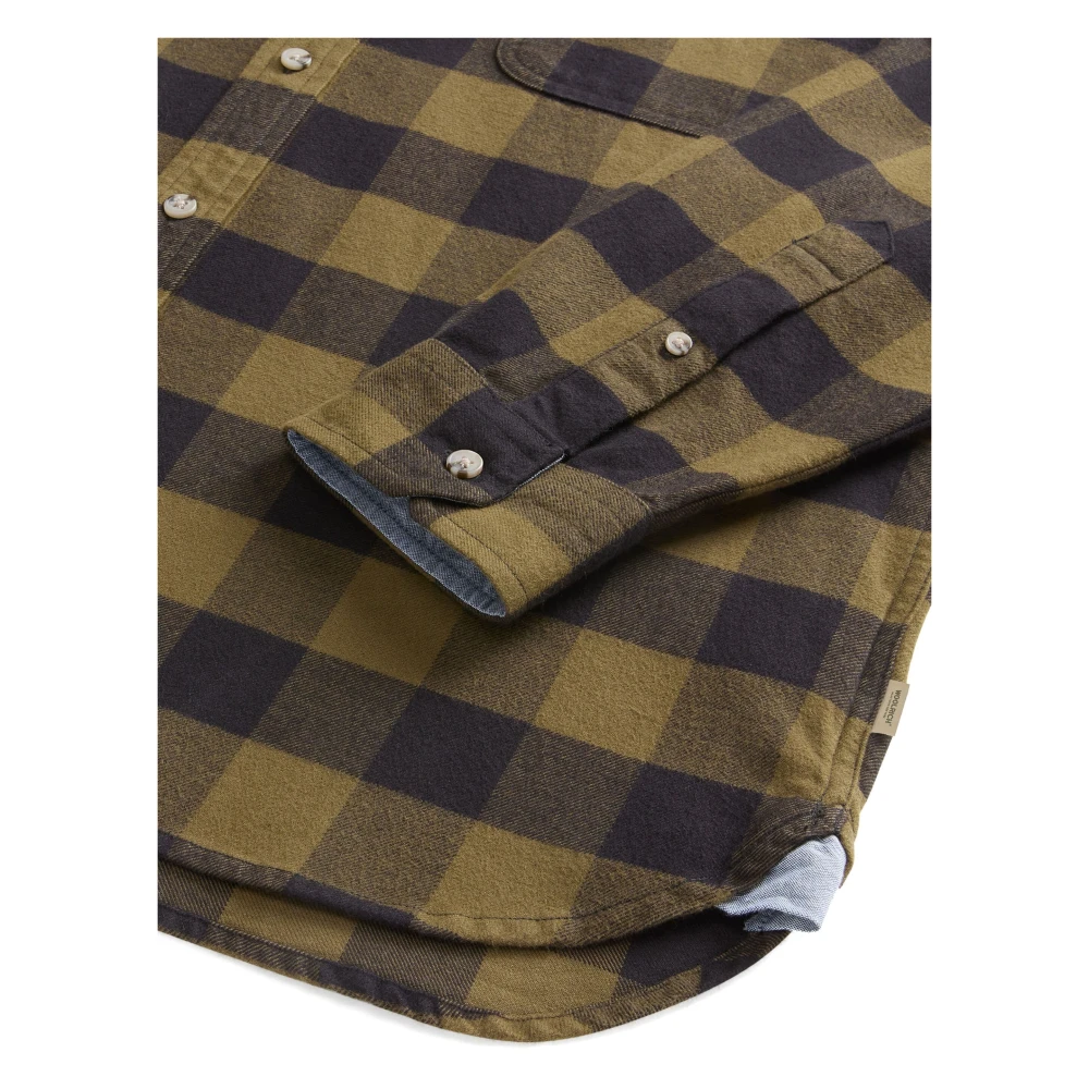 Woolrich Buffalo Plaid Chamois Shirt Green Heren