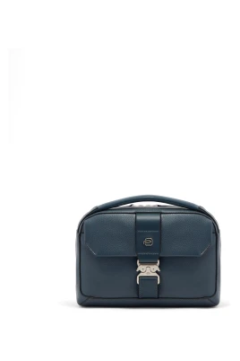 Läder Crossbody-väska med vadderad telefonficka