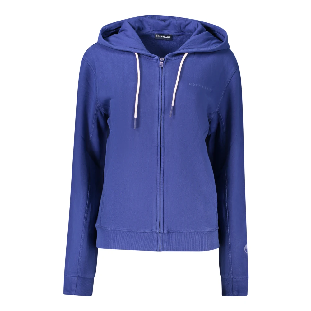North Sails Long-Sleeved Hoodie - Female - Zip-Throughs - Blue - L - Sweatshirts & Hoodies