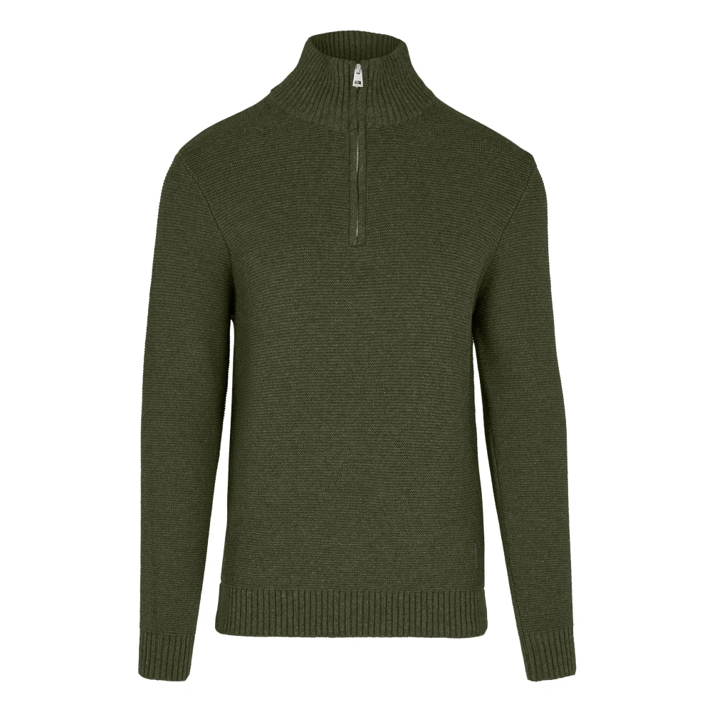 Bomboogie Hombre Verde - Suéter Con Cuello Alto Y Cremallera - Knitwear - L