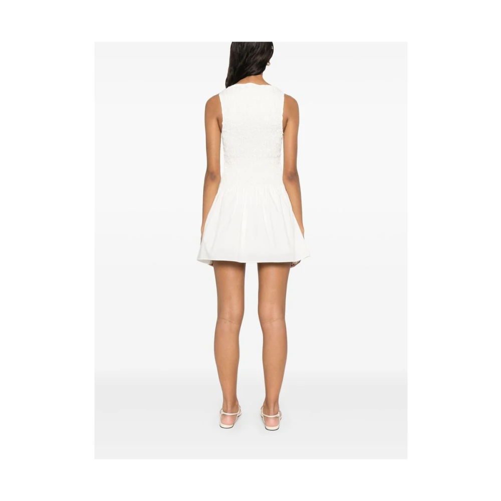 Faithfull the Brand Witte Vierkante Hals Mouwloze Jurk White Dames