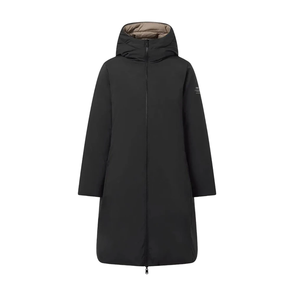 Ecoalf Zwarte textiel dames parka jas Black Dames