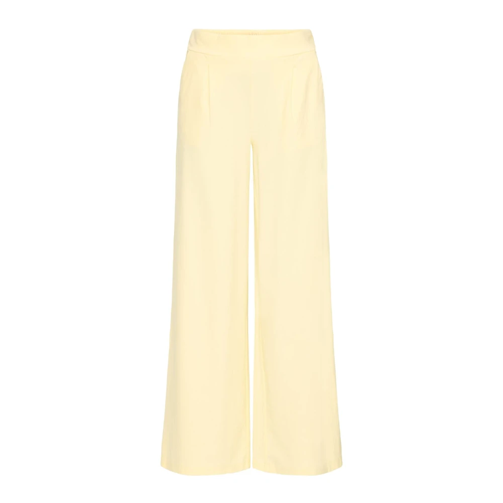 Ichi Beige Wide Trousers, Female, 2XL, Wide Trousers