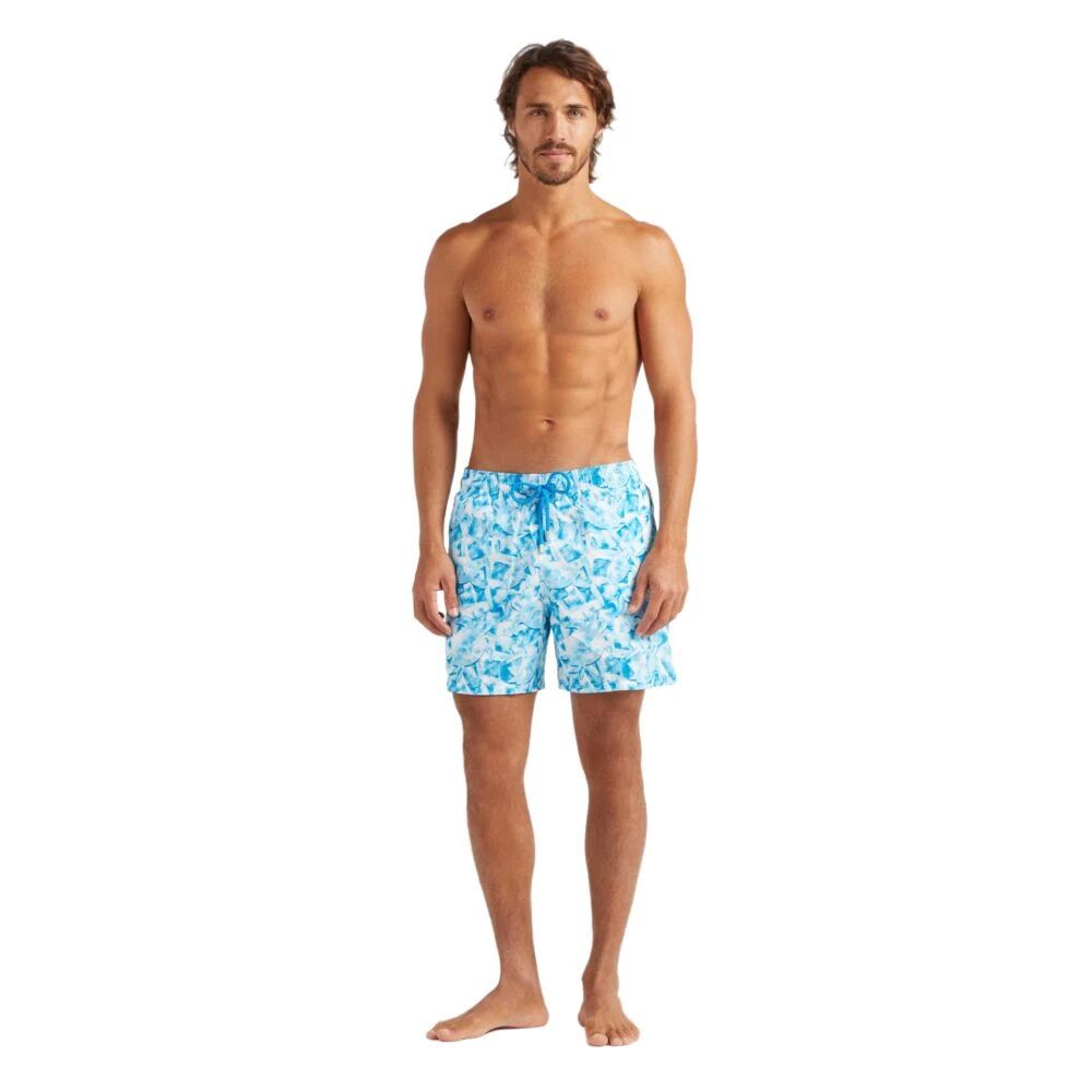 Vilebrequin Ultralichte en opvouwbare Iced Turtles zwemshorts voor heren Blue Heren