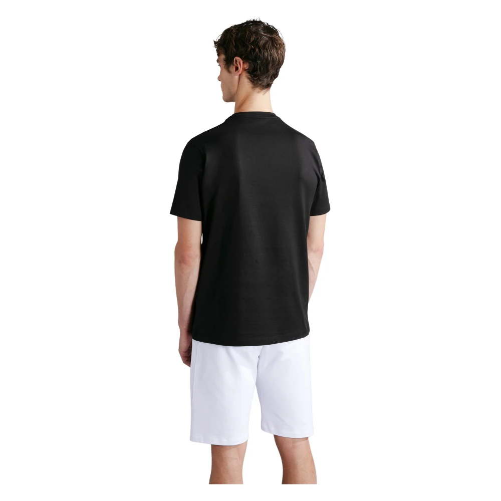 PAUL & SHARK Zwarte Katoenen Half-Sleeved Geborduurd T-Shirt Black Heren